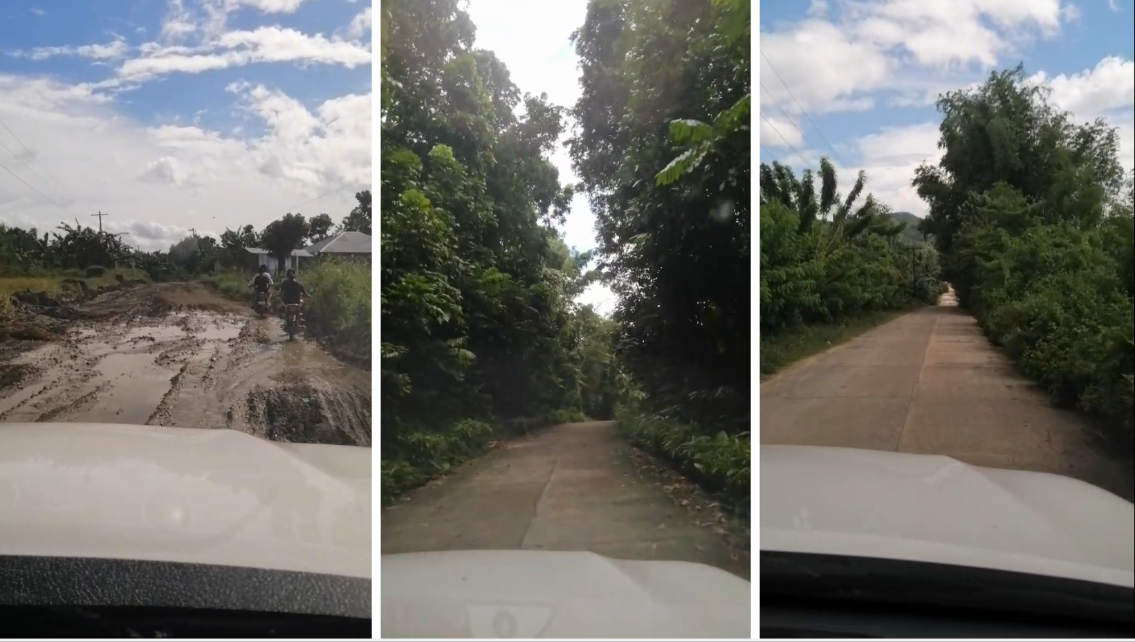 De wegen op het eiland Panay zijn vaak slecht